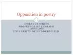 Opposition in poetry