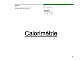 calorim trie