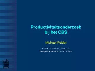 productiviteitsonderzoek bij het cbs