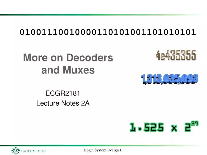 more on decoders and muxes