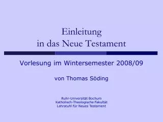 einleitung in das neue testament