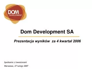 d om development sa