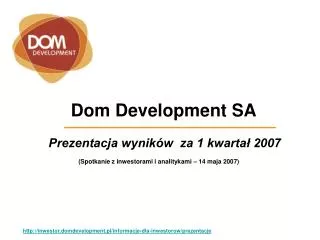 d om development sa
