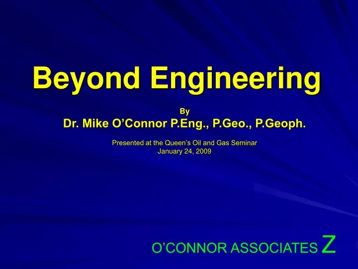 beyond engineering