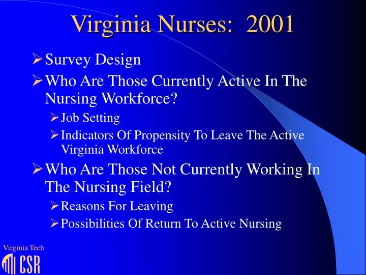 virginia nurses 2001