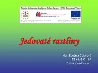 jedovat rastliny
