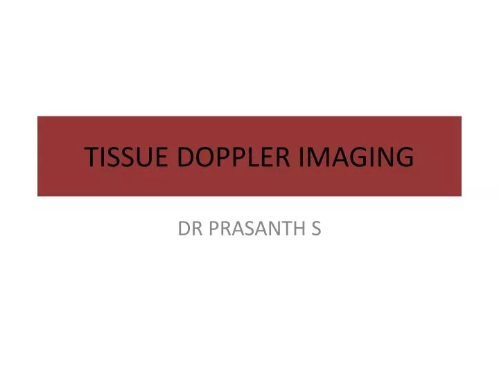 tissue doppler imaging