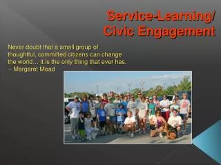 Service-Learning/ Civic Engagement