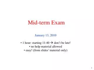 Mid-term Exam