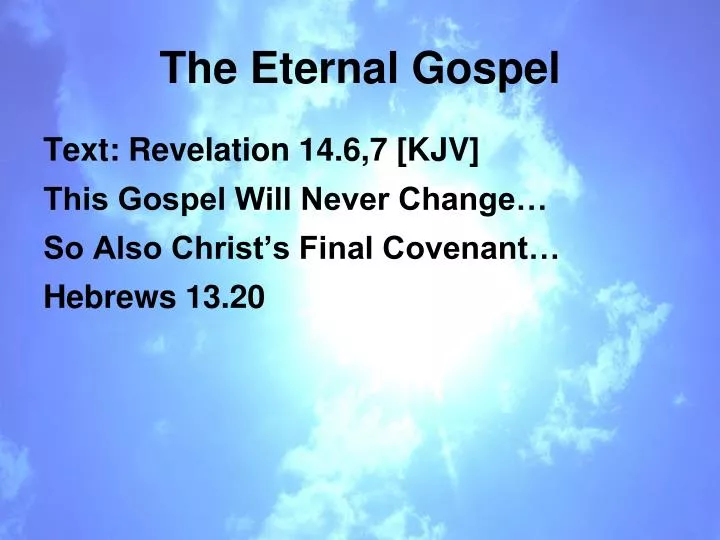 the eternal gospel