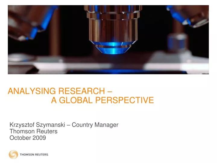 analysing research a global perspective