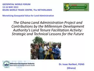 Dr. Isaac Karikari, FGhIS (Ghana)