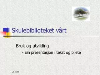 skulebiblioteket v rt