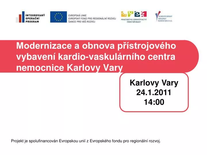 modernizace a obnova p strojov ho vybaven kardio vaskul rn ho centra nemocnice karlovy vary