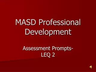 masd professional development