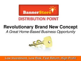 Revolutionary Brand New Concept A Great Home-Based Business Opportunity