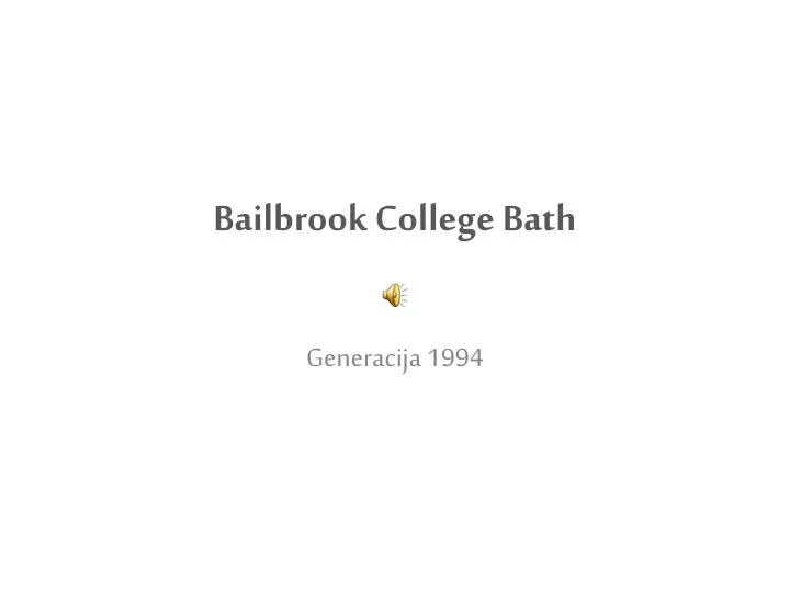bailbrook college bath
