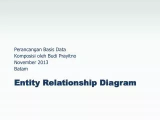 entity relationship diagram
