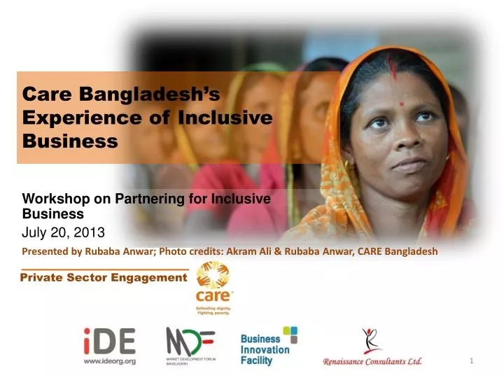 care bangladesh s experience of inclusive business