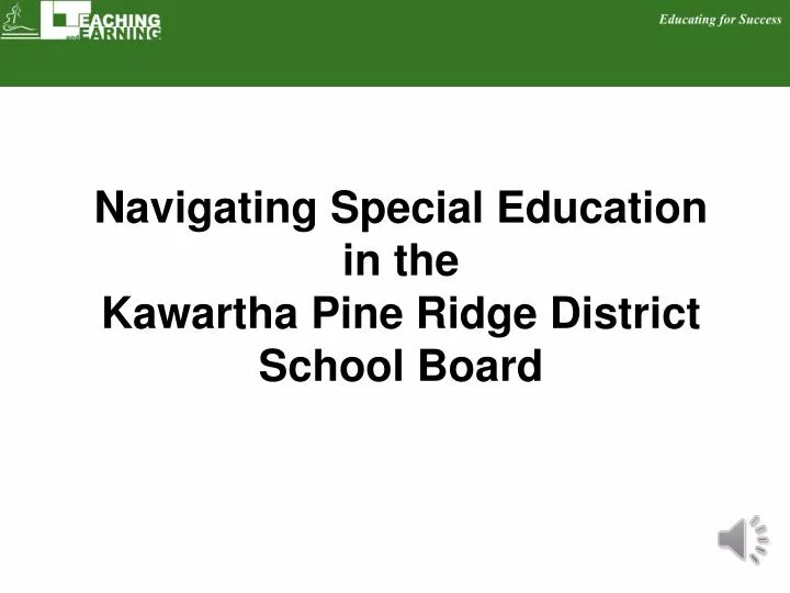 navigating special education in the kawartha pine ridge district school board