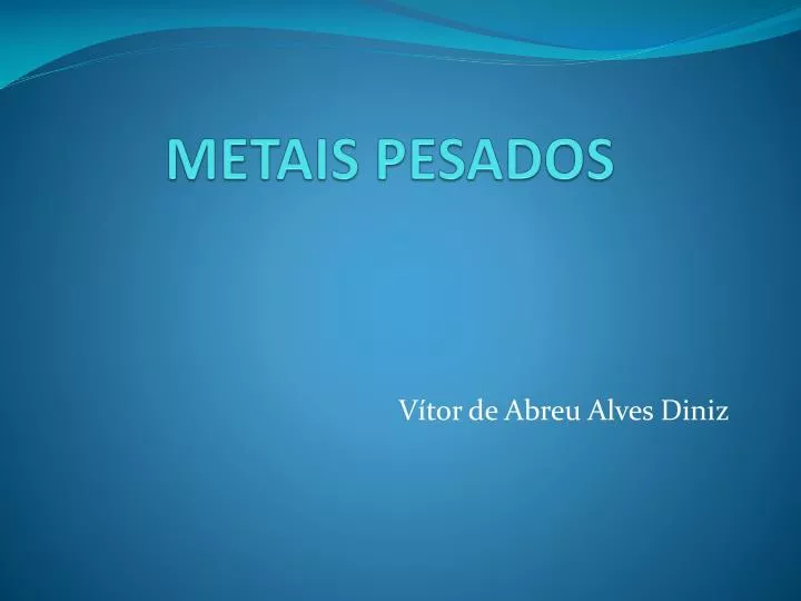 metais pesados