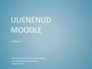 uuenenud moodle