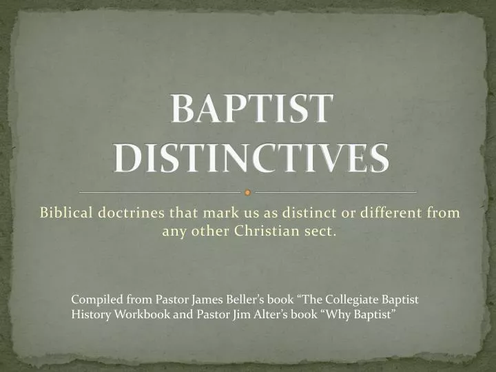 baptist distinctives