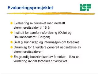 evalueringsprosjektet