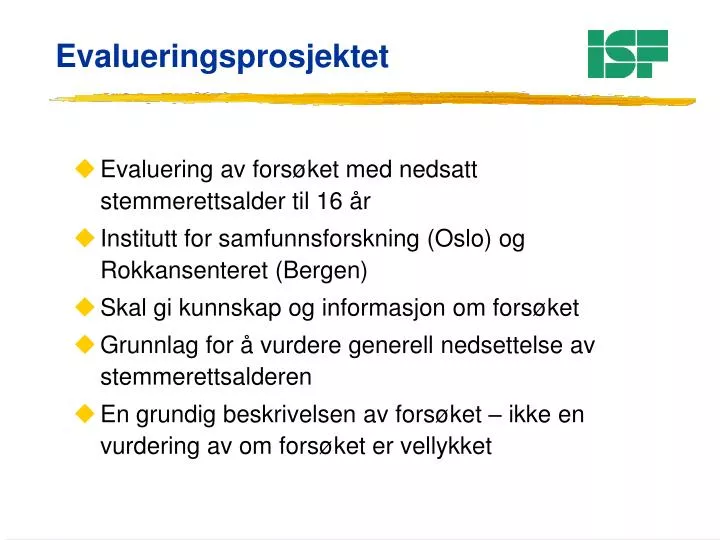 evalueringsprosjektet