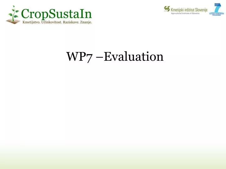 wp 7 evaluation
