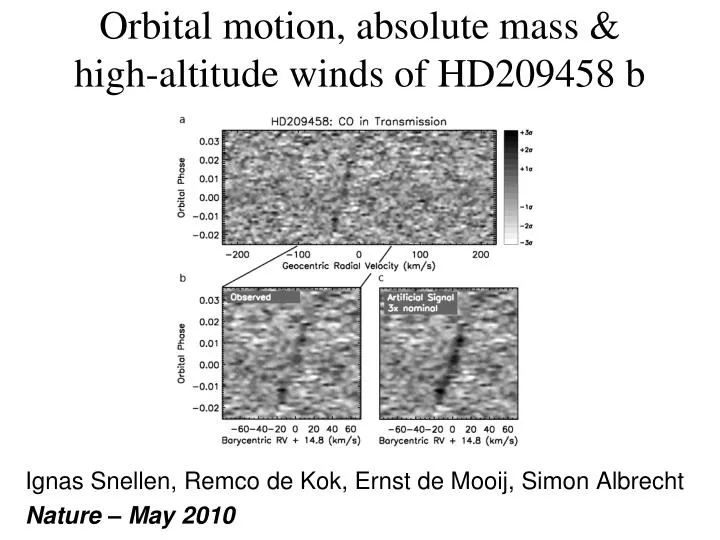 orbital motion absolute mass high altitude winds of hd209458 b
