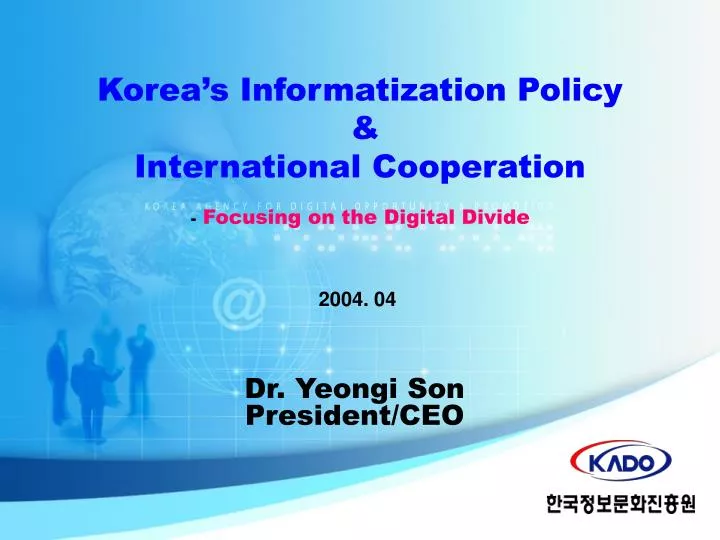 korea s informatization policy international cooperation focusing on the digital divide
