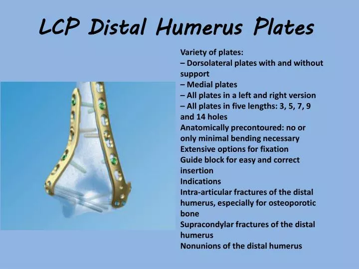 lcp distal humerus plates