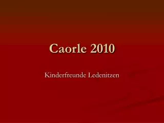 caorle 2010