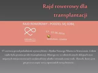 rajd rowerowy dla transplantacji