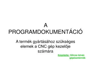 a programdokument ci