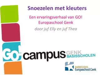 snoezelen met kleuters