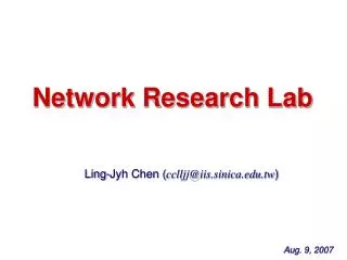 Network Research Lab