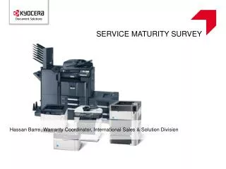 SERVICE MATURITY SURVEY