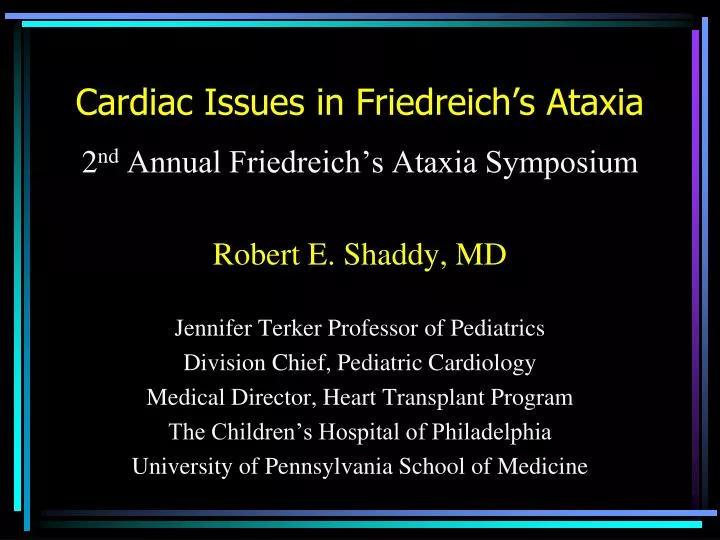 cardiac issues in friedreich s ataxia