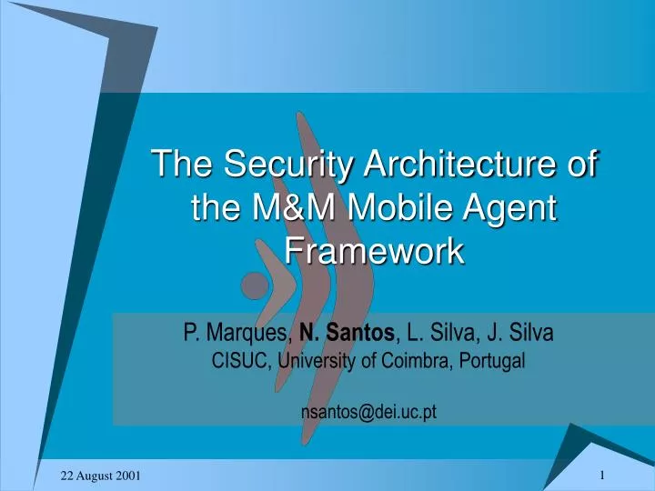 the security architecture of the m m mobile agent framework