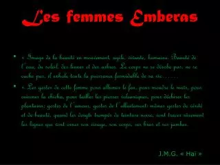 les femmes emberas