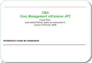 JMX Java Management eXtension API