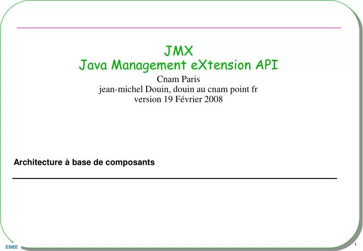 jmx java management extension api