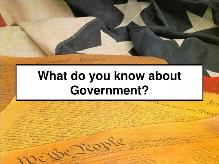 what do you know about government