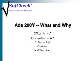 Ada 200Y -- What and Why