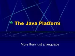 The Java Platform