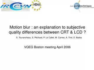Motion blur : an explanation to subjective quality differences between CRT &amp; LCD ?