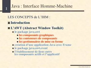 java interface homme machine