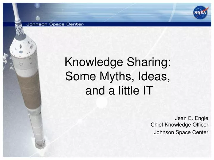 knowledge sharing some myths ideas and a little it